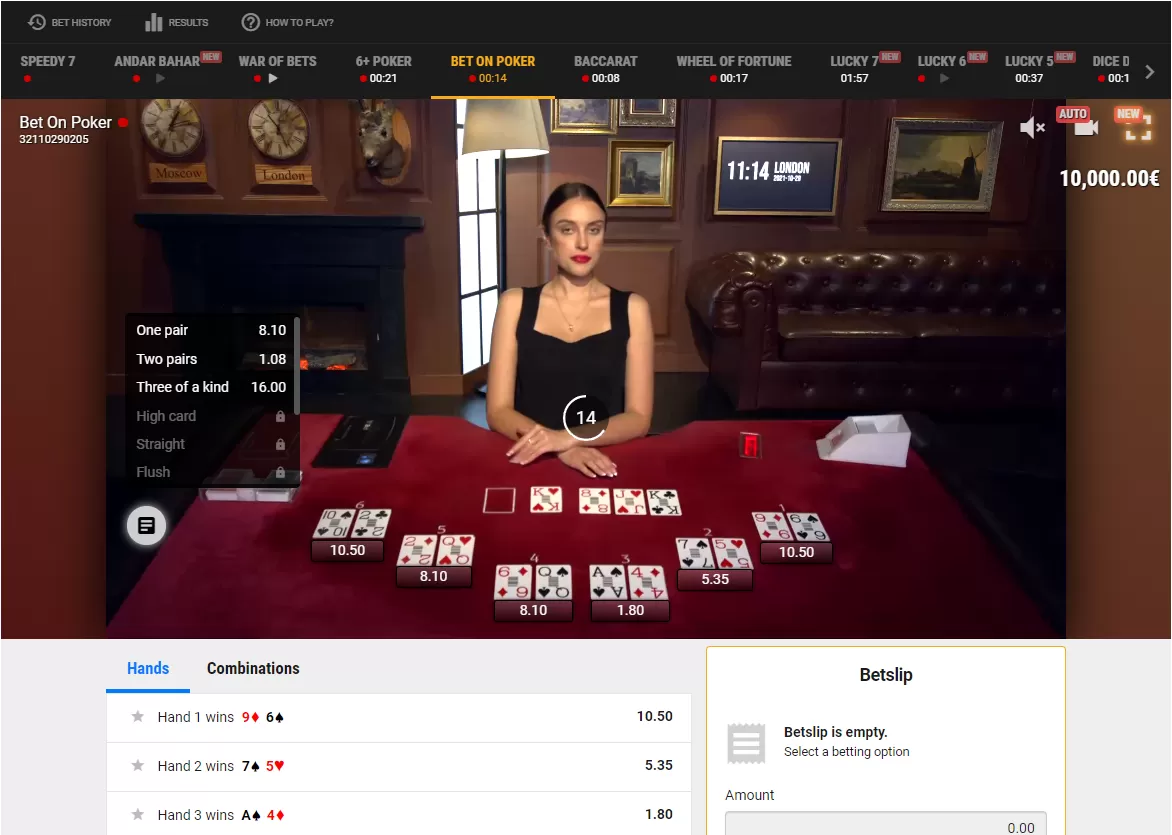 bet on poker live gameplay