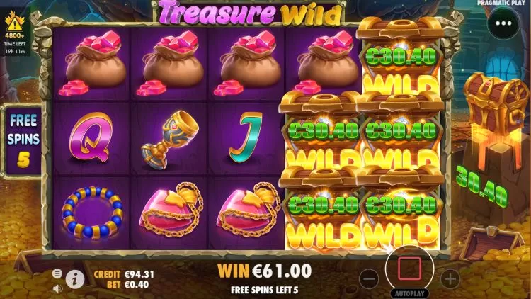 Treasure Wild gokkast bonus